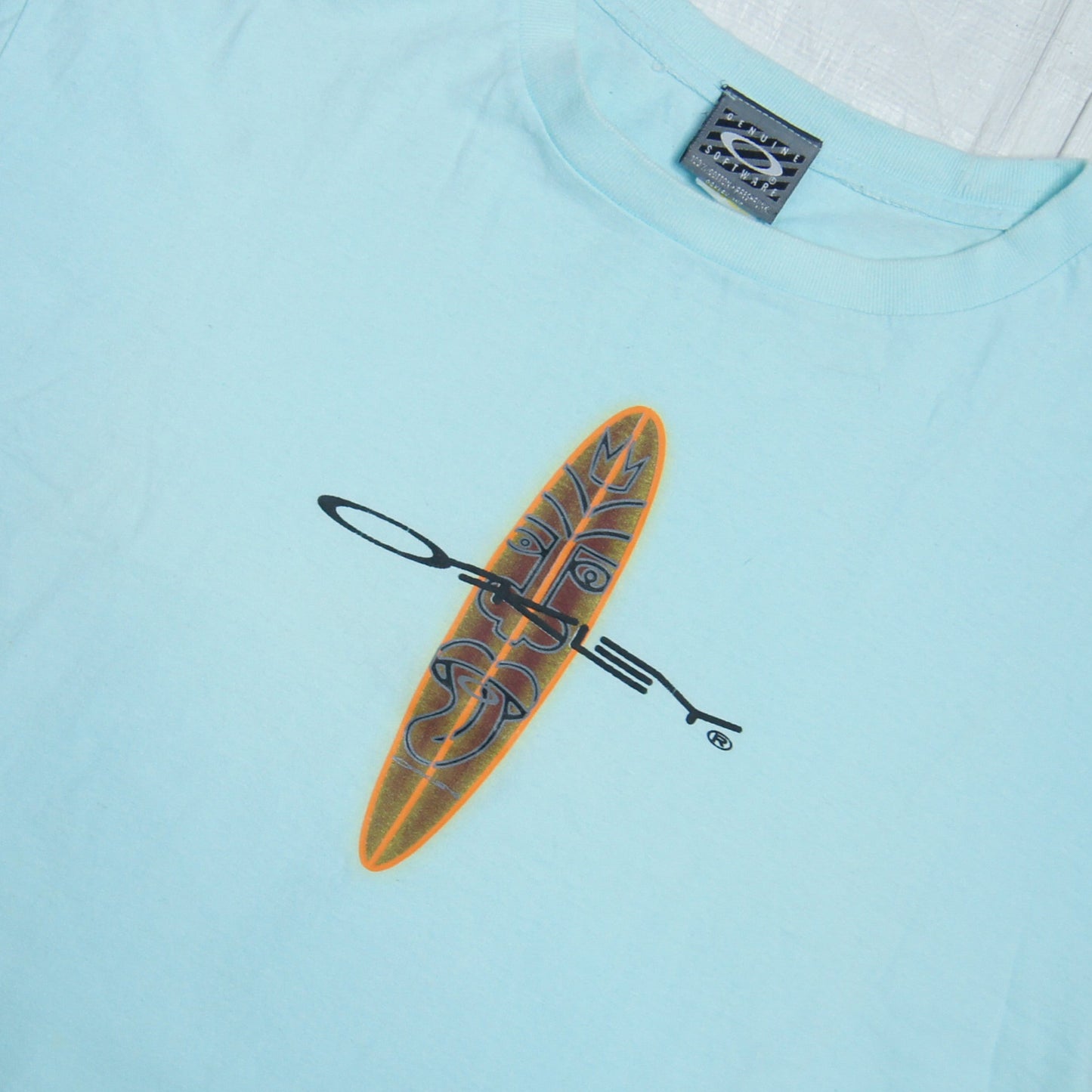 Early 2000s Oakley Software Surfboard T-Shirt [XL]