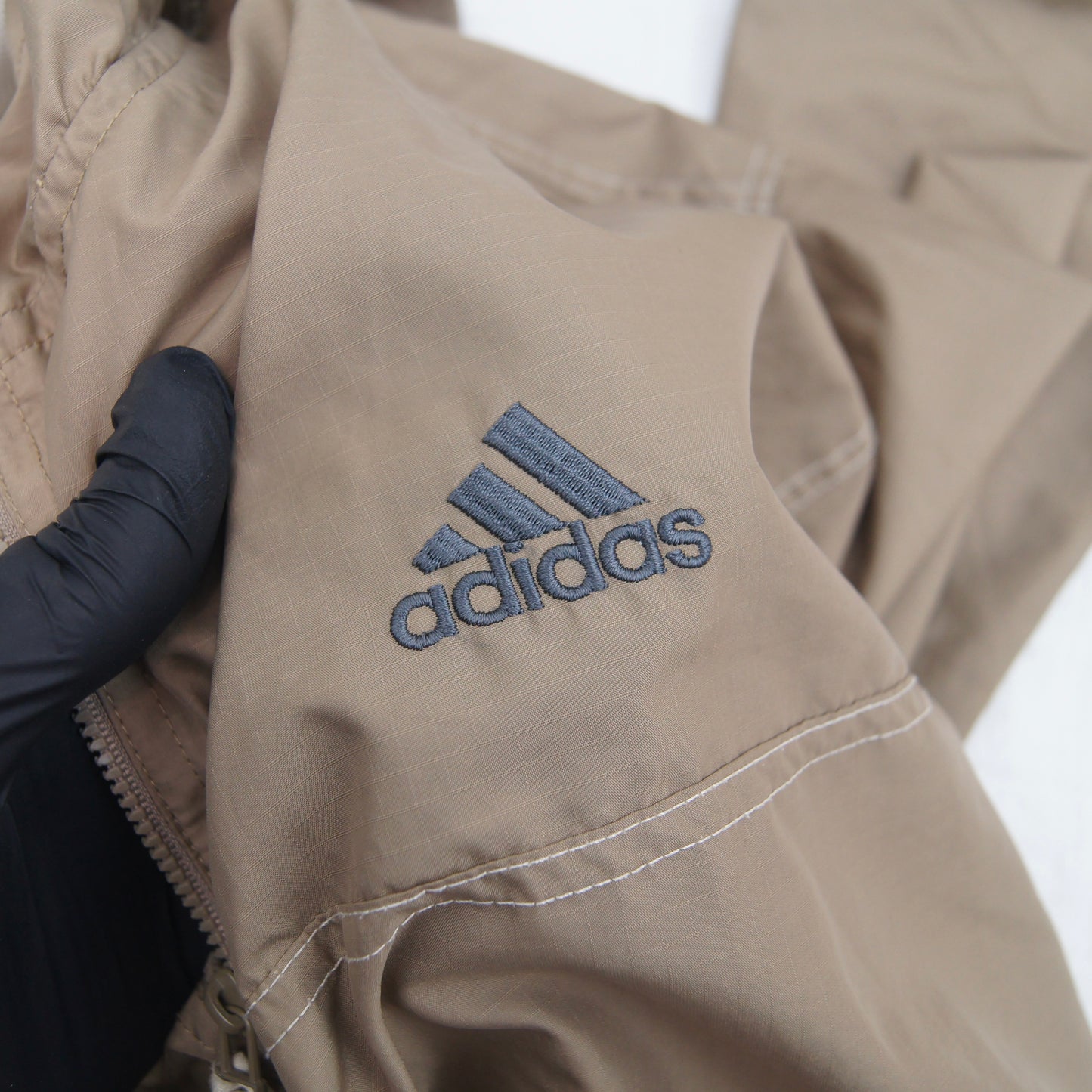 90's adidas hooded halfzip Windbreaker [S/M]