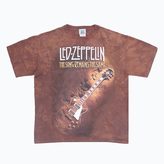 90's Liquid Blue Led Zeppelin T-Shirt [S]
