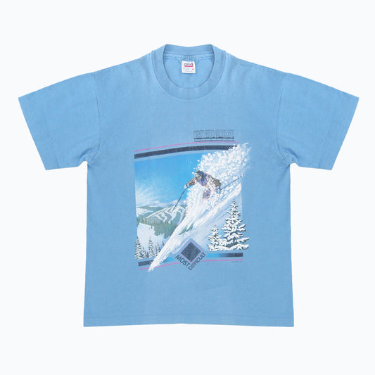 Vintage Anvil Ski Sansegal T-Shirt [M] [single stitched]